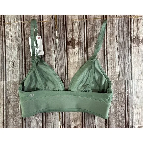 Lululemon License to Train Triangle Bra A/B logo sz 4 color green  GREU NWT $48 - Picture 9 of 9